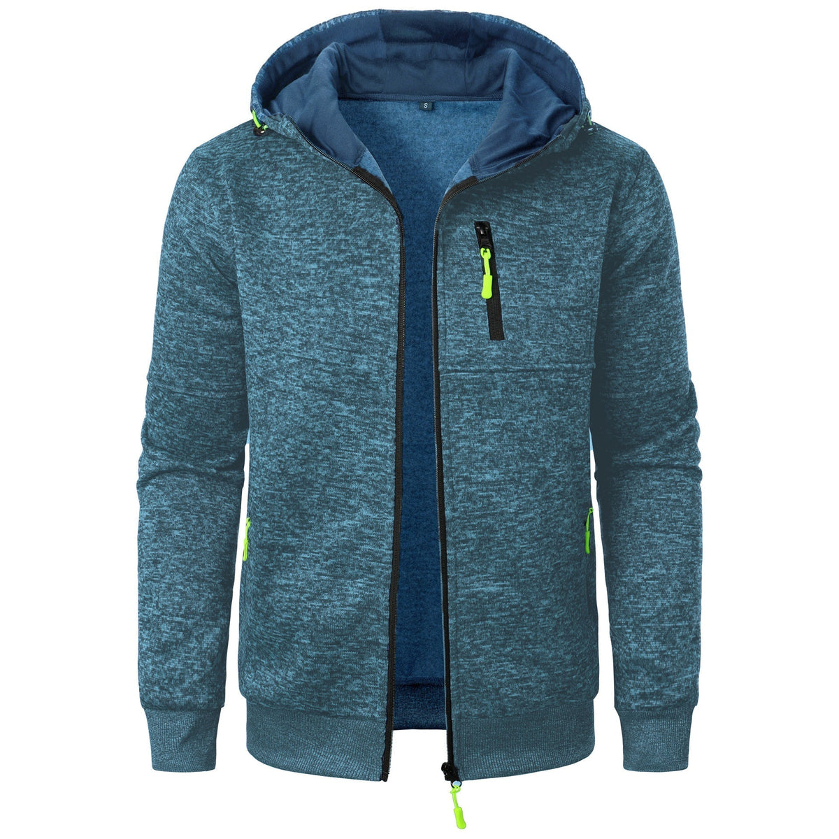 Sudadera con capucha estampada para hombre y cierre de cremallera – Sudadera informal para uso diario, tiempo libre, viajes y estilo smart casual