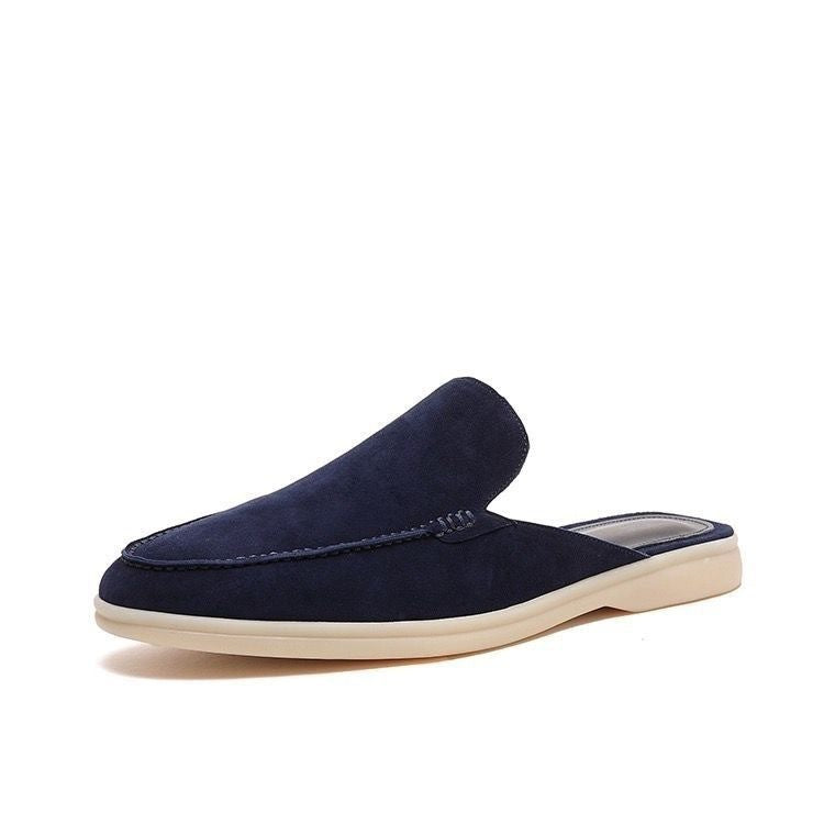 Herre Backless Loafer Mules – Slip-On Sommersko i Ruskindslook til Smart Casual Brug