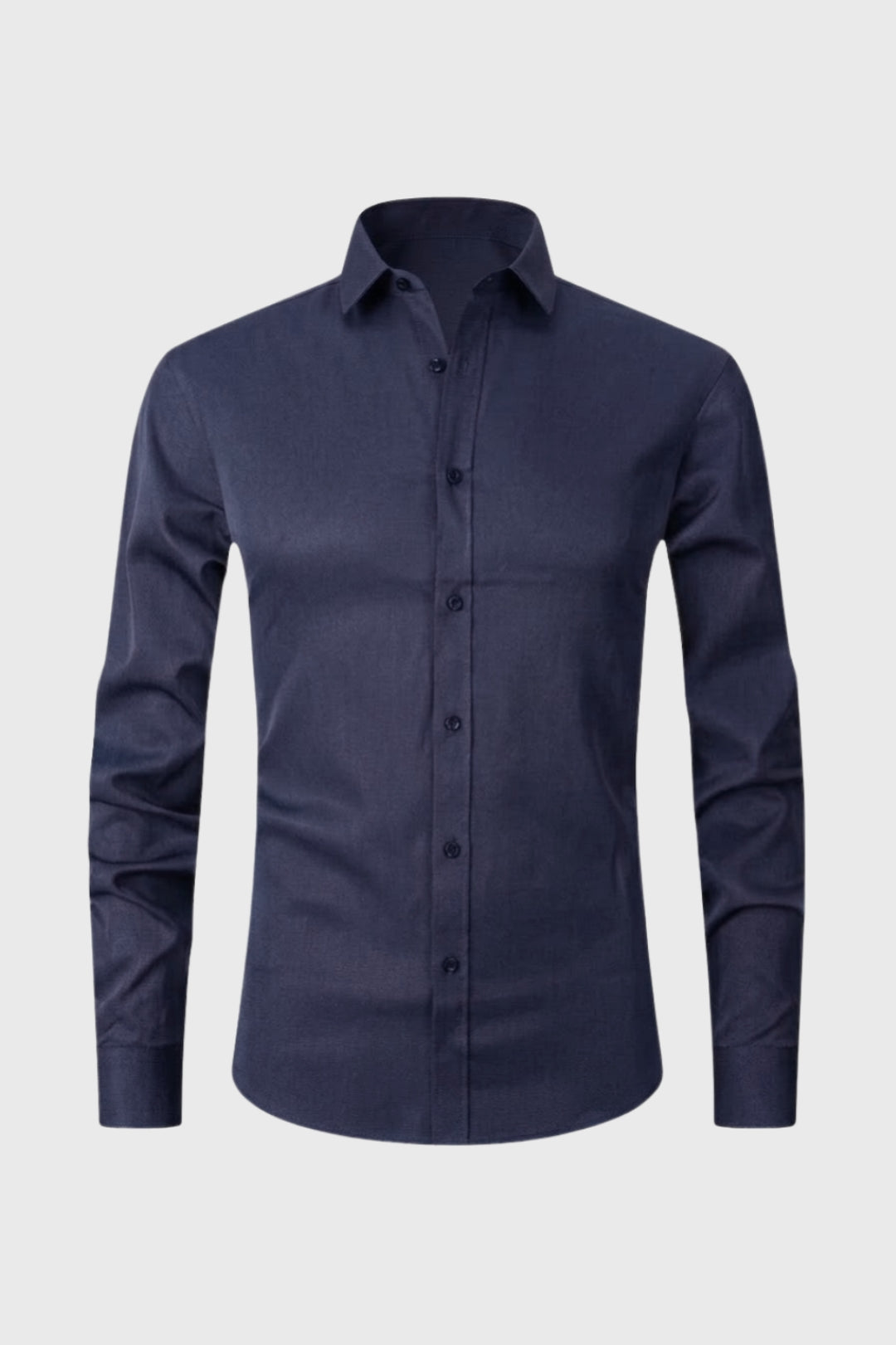 Herre Struktureret Skjorte Med Elegant Knaplukning – Klassisk Skjorte Til Kontor, Business, Hverdagsbrug Og Smart Casual Stil
