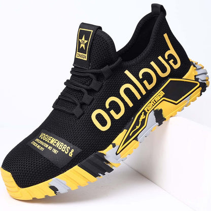 Men's Patterned Safety Shoes – Lightweight, Protective Work Shoes for the Workplace, Workshop and Outdoor Use