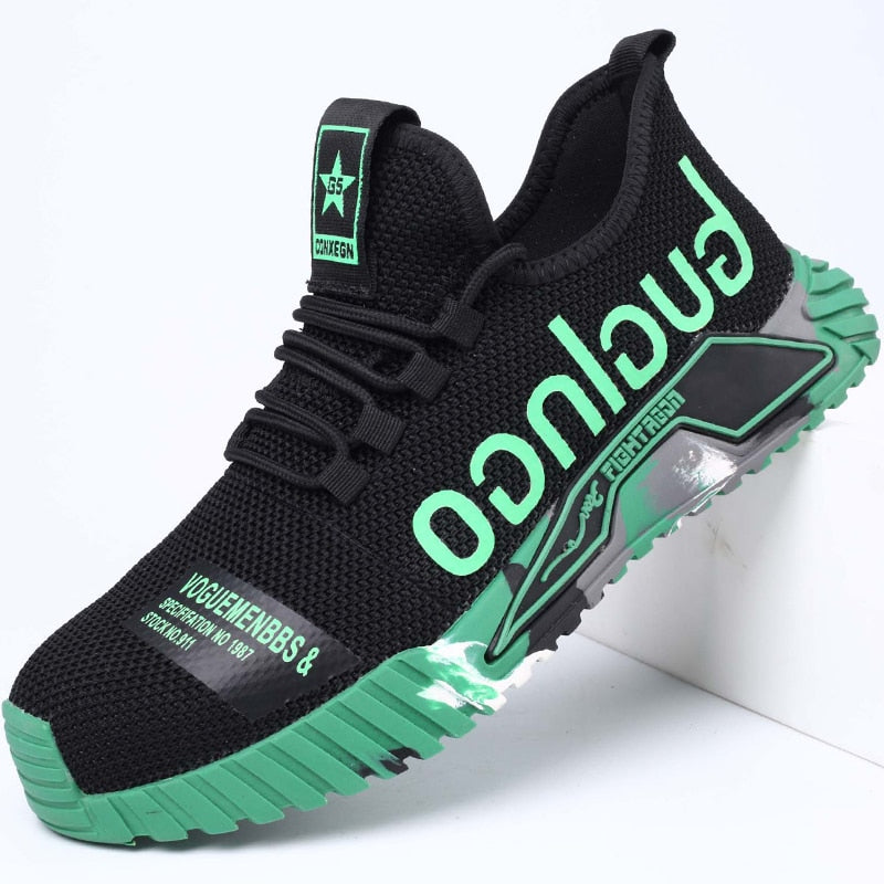 Men's Patterned Safety Shoes – Lightweight, Protective Work Shoes for the Workplace, Workshop and Outdoor Use