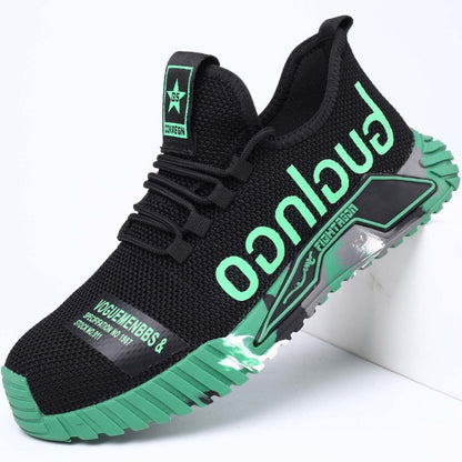 Men's Patterned Safety Shoes – Lightweight, Protective Work Shoes for the Workplace, Workshop and Outdoor Use