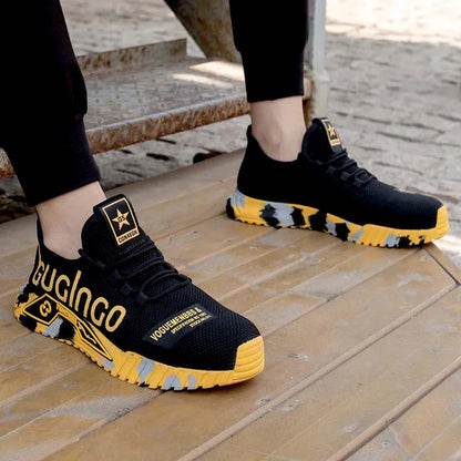 Men's Patterned Safety Shoes – Lightweight, Protective Work Shoes for the Workplace, Workshop and Outdoor Use