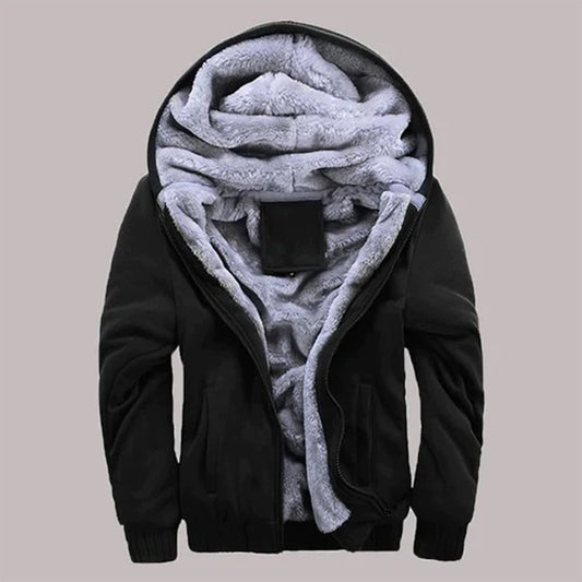 Chaqueta de invierno para hombre con forro polar, capucha y cremallera - Abrigo cálido para los días fríos, el día a día, el tiempo libre y las actividades al aire libre