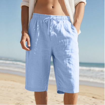 Herre Fritidsshorts Med Elastisk Talje – Knælang Model Med Snøre Til Strandferier