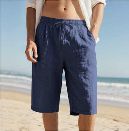 Herre Fritidsshorts Med Elastisk Talje – Knælang Model Med Snøre Til Strandferier