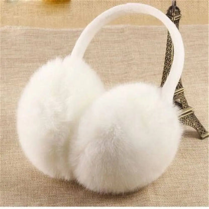 Women's padded plush earmuffs with soft thermal headband - warm winter earmuffs for travel, cold days, and outdoor use