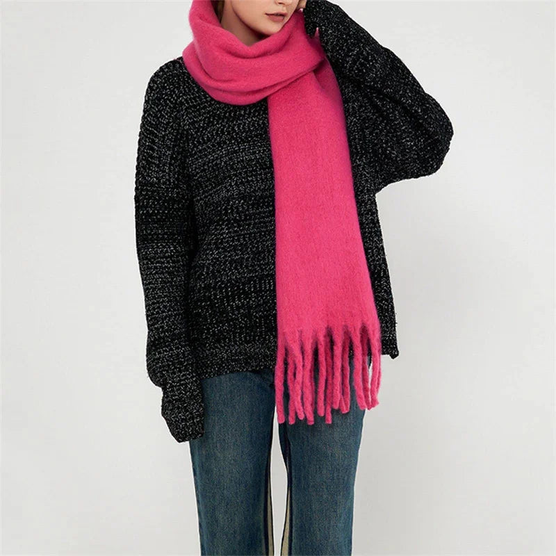 Dame Luksuriøst Cashmere-vinterhalstørklæde – Blødt Og Varmt Tørklæde Til Efterår, Vinter, Hverdagsbrug Og Elegant Stil