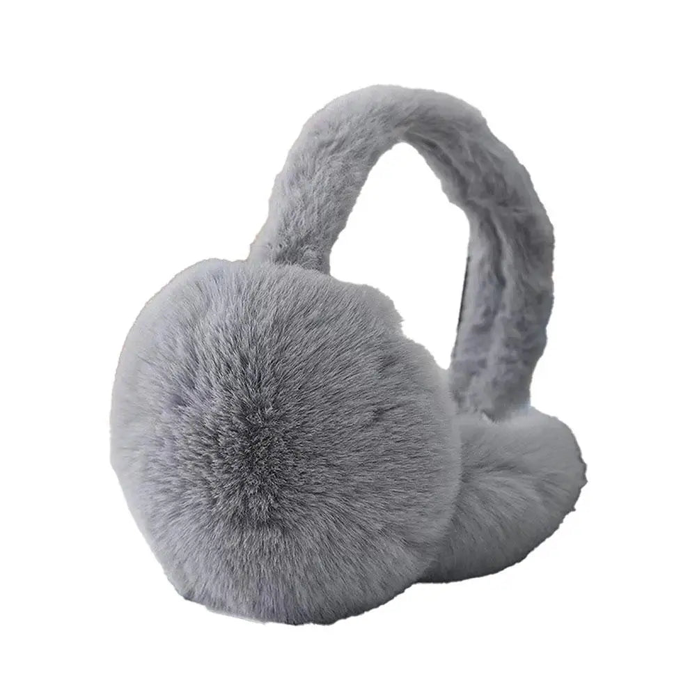Women's plush winter earmuffs with windproof and foldable design - warm earmuffs for cold days, everyday wear and outdoor use