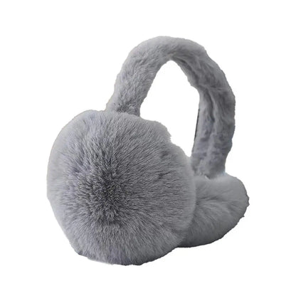 Women's plush winter earmuffs with windproof and foldable design - warm earmuffs for cold days, everyday wear and outdoor use