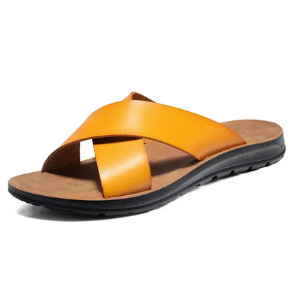 Herresandaler med Krydsremme og Komfortabel Slip-On Sommerstil