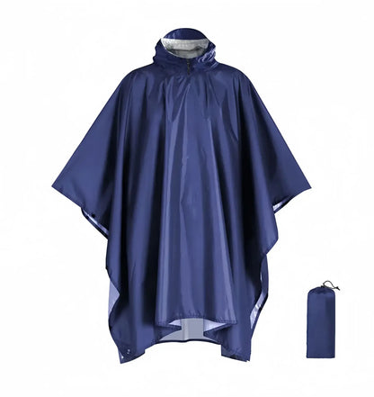 Poncho impermeable de lluvia para hombre con capucha y diseño cortavientos - capa de lluvia plegable para actividades al aire libre, senderismo, viajes y uso en exteriores