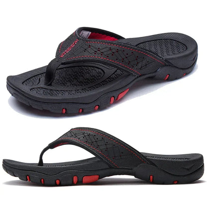 Herre Flip-flops Med Tekstureret Sål – Afslappede Sommersandaler Til Strand, Ferie, Fritid Og Udendørsbrug