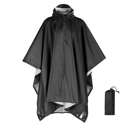 Poncho impermeable de lluvia para hombre con capucha y diseño cortavientos - capa de lluvia plegable para actividades al aire libre, senderismo, viajes y uso en exteriores