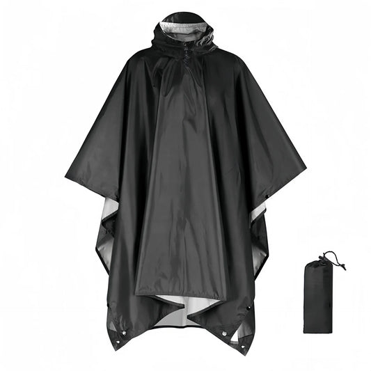 Herre Vandtæt Regnponcho Med Hætte Og Vindtæt Design – Pakbar Outdoor-regnkappe Til Hiking, Rejser Og Udendørsbrug