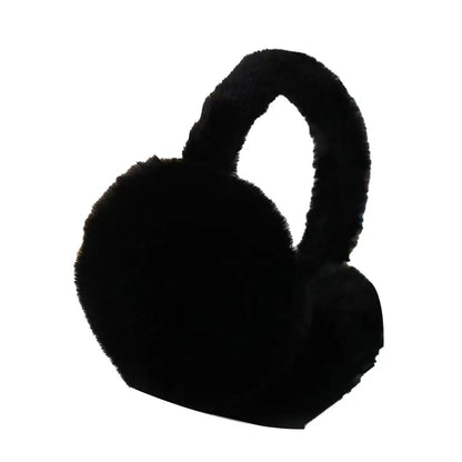 Women's plush winter earmuffs with windproof and foldable design - warm earmuffs for cold days, everyday wear and outdoor use
