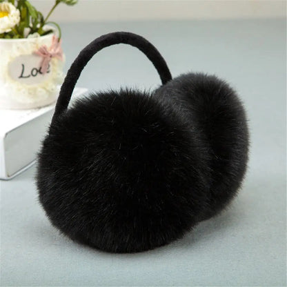 Women's padded plush earmuffs with soft thermal headband - warm winter earmuffs for travel, cold days, and outdoor use