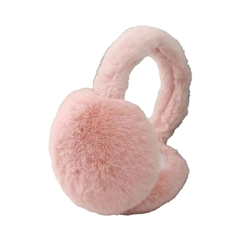 Women's plush winter earmuffs with windproof and foldable design - warm earmuffs for cold days, everyday wear and outdoor use