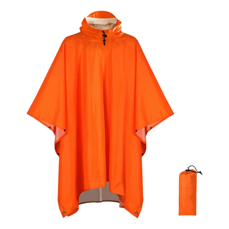 Poncho impermeable de lluvia para hombre con capucha y diseño cortavientos - capa de lluvia plegable para actividades al aire libre, senderismo, viajes y uso en exteriores