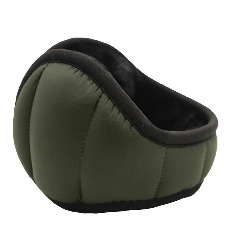 Orejeras de felpa plegables para hombre, con diseño cortavientos y repelente al agua - orejeras cálidas para ciclismo y uso en exteriores cuando hace frío