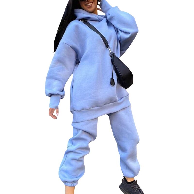 Dame Oversized Hættetrøje Og Jogger Træningssæt