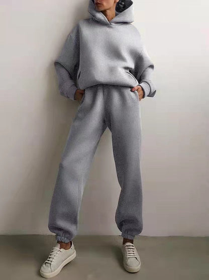 Women's 2-Piece Set with Hoodie and Jogger Pants - Soft and Comfortable Tracksuit for Everyday Wear, Relaxation, Leisure, and Casual Style