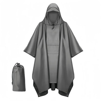 Poncho impermeable de lluvia para hombre con capucha y diseño cortavientos - capa de lluvia plegable para actividades al aire libre, senderismo, viajes y uso en exteriores