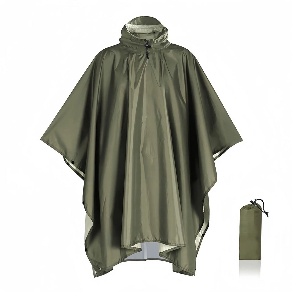 Poncho impermeable de lluvia para hombre con capucha y diseño cortavientos - capa de lluvia plegable para actividades al aire libre, senderismo, viajes y uso en exteriores