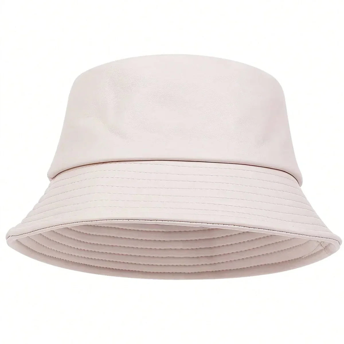 Damski zimowy kapelusz typu bucket ze sztucznej skóry, z szerokim rondem i wiatroszczelnym designem – stylowa czapka zimowa na chłodne dni, do noszenia na co dzień i nowoczesnych stylizacji