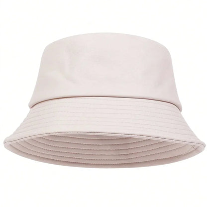 Damski zimowy kapelusz typu bucket ze sztucznej skóry, z szerokim rondem i wiatroszczelnym designem – stylowa czapka zimowa na chłodne dni, do noszenia na co dzień i nowoczesnych stylizacji