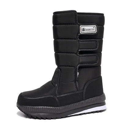 Botas de nieve impermeables hasta media pantorrilla para hombre con diseño aislante y suela antideslizante – Cálidas botas de invierno para días fríos, actividades al aire libre y actividades invernales