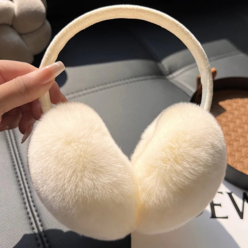 Orejeras de invierno para mujer de piel sintética - orejeras suaves y cálidas para esquí, viajes y actividades al aire libre
