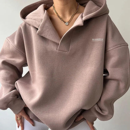Dame Oversized Hættetrøje Med Sænkede Skuldre Og Afslappet Pasform – Komfortabel Pullover Til Hverdagsbrug, Fritid Og Casual Stil