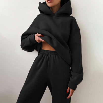 Women's 2-Piece Set with Hoodie and Jogger Pants - Soft and Comfortable Tracksuit for Everyday Wear, Relaxation, Leisure, and Casual Style