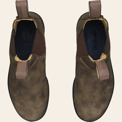 Botines Chelsea de cuero para hombre con suela antideslizante - botines resistentes para invierno, uso diario y actividades al aire libre