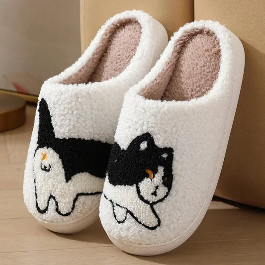 Women's Soft Cow Slippers with Closed Toe and Cute Animal Design - Warm House Slippers for Home, Relaxation and Everyday Use