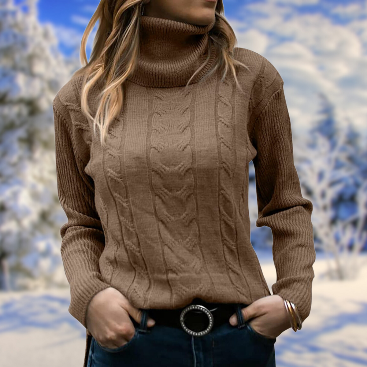 Dámský pletený rolák slim fit – měkký a hřejivý svetr na podzim, zimu, každý den i ve stylu smart casual