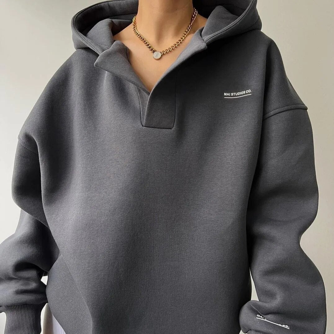 Dame Oversized Hættetrøje Med Sænkede Skuldre Og Afslappet Pasform – Komfortabel Pullover Til Hverdagsbrug, Fritid Og Casual Stil