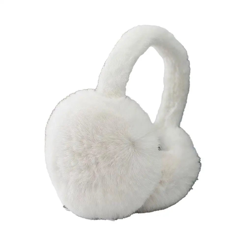 Women's plush winter earmuffs with windproof and foldable design - warm earmuffs for cold days, everyday wear and outdoor use