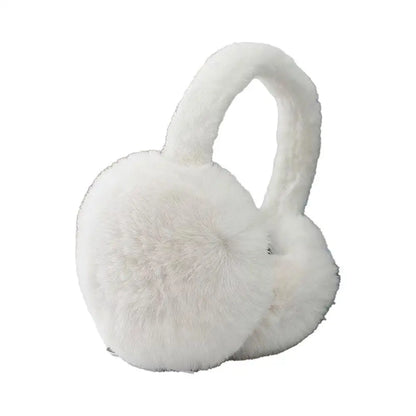 Women's plush winter earmuffs with windproof and foldable design - warm earmuffs for cold days, everyday wear and outdoor use
