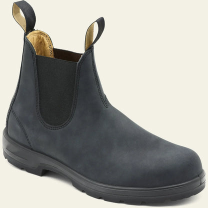 Botines Chelsea de cuero para hombre con suela antideslizante - botines resistentes para invierno, uso diario y actividades al aire libre