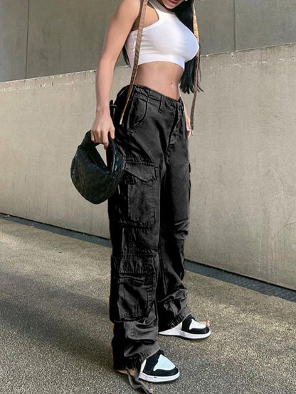 Pantaloni cargo de damă cu croială largă și buzunare practice – pantaloni utility moderni pentru streetwear, ținute de zi cu zi și outfituri casual
