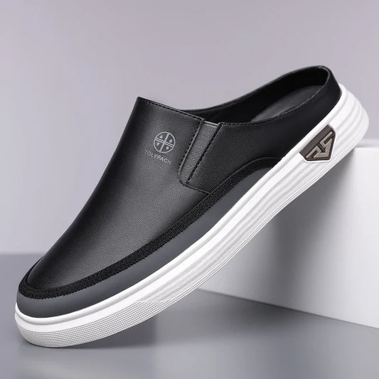 Pantofi casual pentru bărbați, slip-on, cu călcâi decupat și talpă moale antiderapantă - pantofi de zi cu zi confortabili pentru purtare zilnică, timp liber și stil relaxat