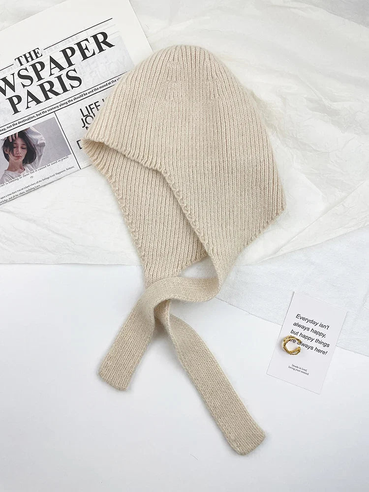 Gorro de invierno de punto para mujer, con orejeras y cordones para atar - gorro suave y cálido con protección para las orejas para días fríos, uso diario y exteriores