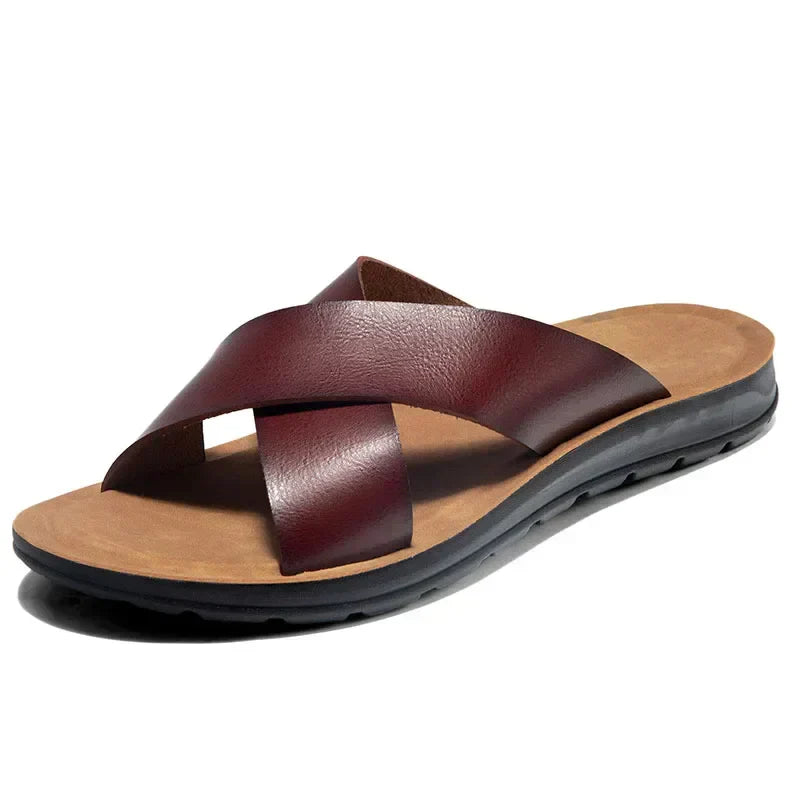 Herresandaler med Krydsremme og Komfortabel Slip-On Sommerstil