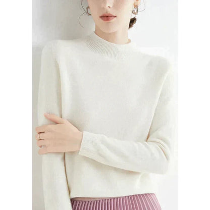 Jersey casual de punto para mujer para otoño e invierno - Jersey cálido y elegante para el día a día, el tiempo libre y un estilo casual elegante