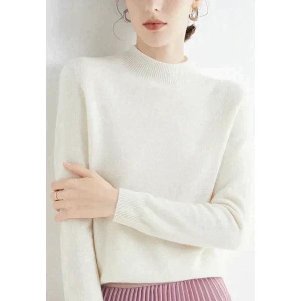 Jersey casual de punto para mujer para otoño e invierno - Jersey cálido y elegante para el día a día, el tiempo libre y un estilo casual elegante