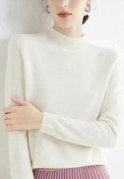Jersey casual de punto para mujer para otoño e invierno - Jersey cálido y elegante para el día a día, el tiempo libre y un estilo casual elegante