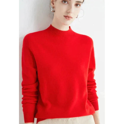Jersey casual de punto para mujer para otoño e invierno - Jersey cálido y elegante para el día a día, el tiempo libre y un estilo casual elegante
