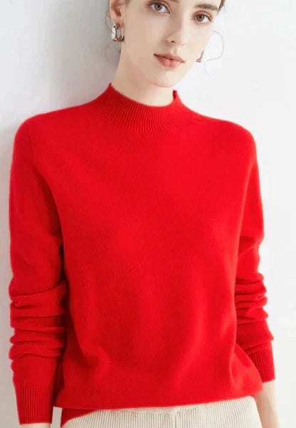 Jersey casual de punto para mujer para otoño e invierno - Jersey cálido y elegante para el día a día, el tiempo libre y un estilo casual elegante